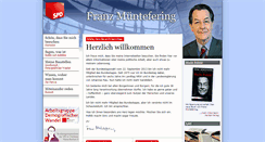 Desktop Screenshot of franz-muentefering.de
